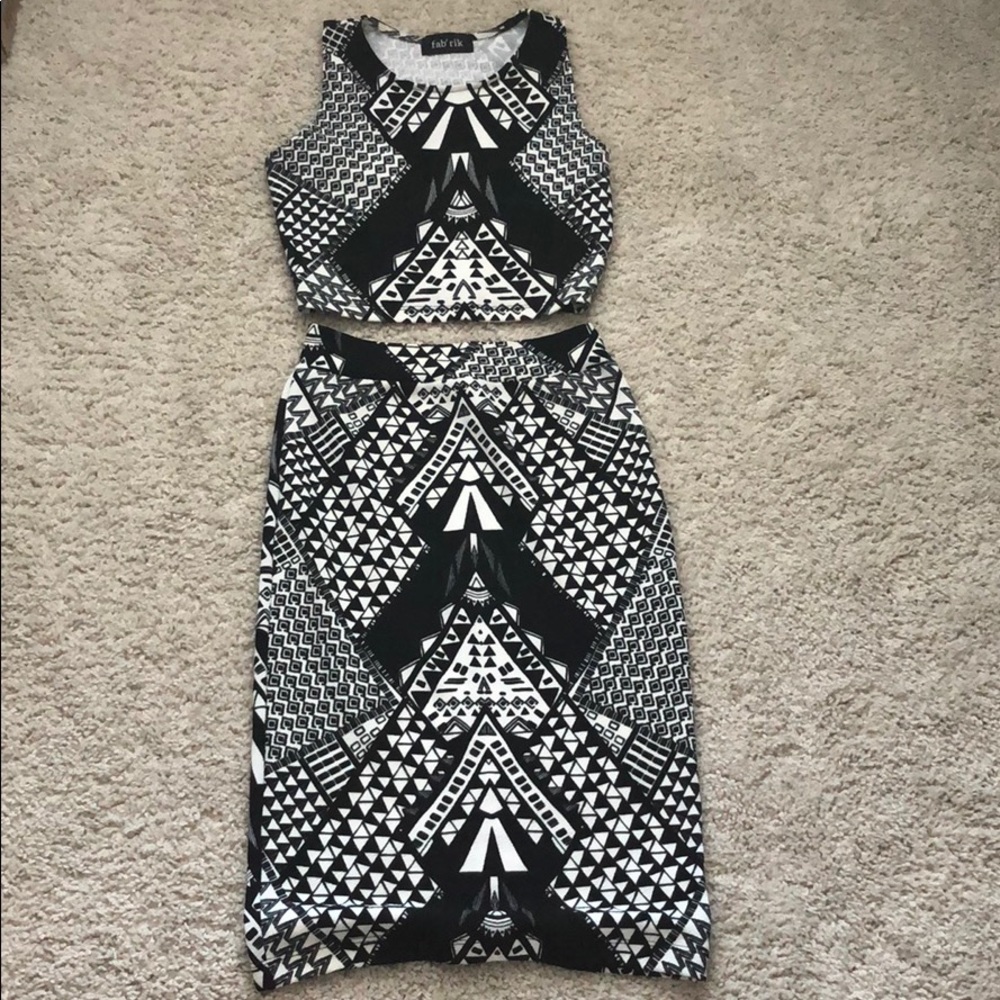 Fab’rik skirt/crop top set